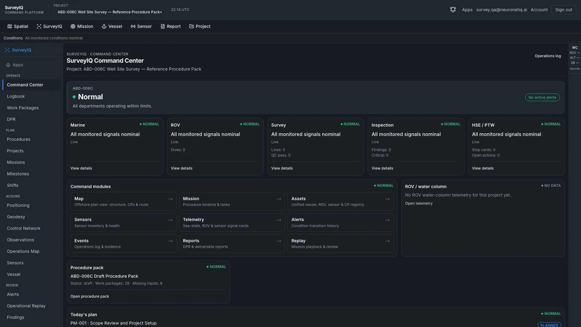 SurveyIQ product interface